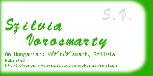 szilvia vorosmarty business card